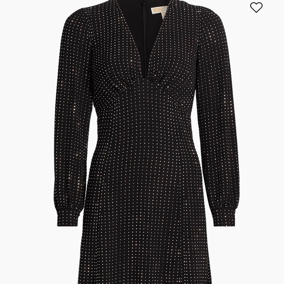 New w/out Tags Michael Kors Crystal-Embellished V-Neck Minidress size 6 - Picture 7 of 7